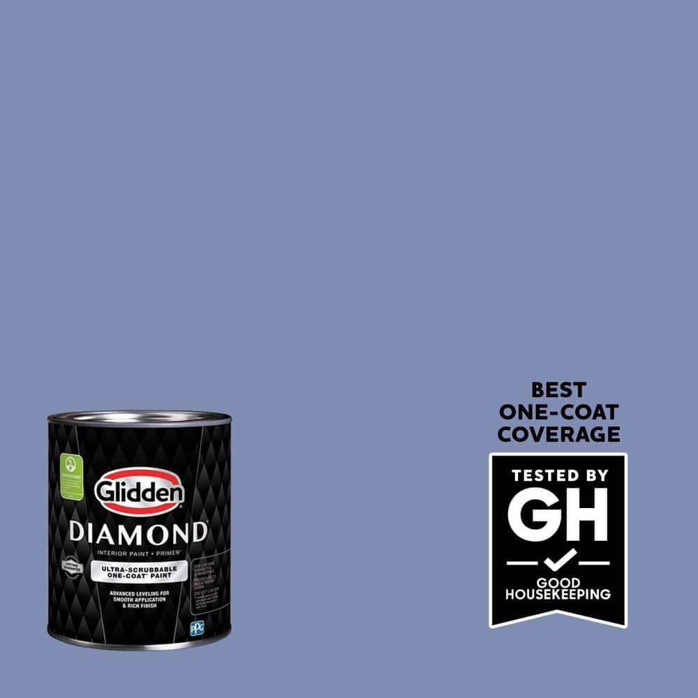 Glidden Diamond 1 qt. PPG1167-5 Skysail Blue Satin Interior Paint with Primer