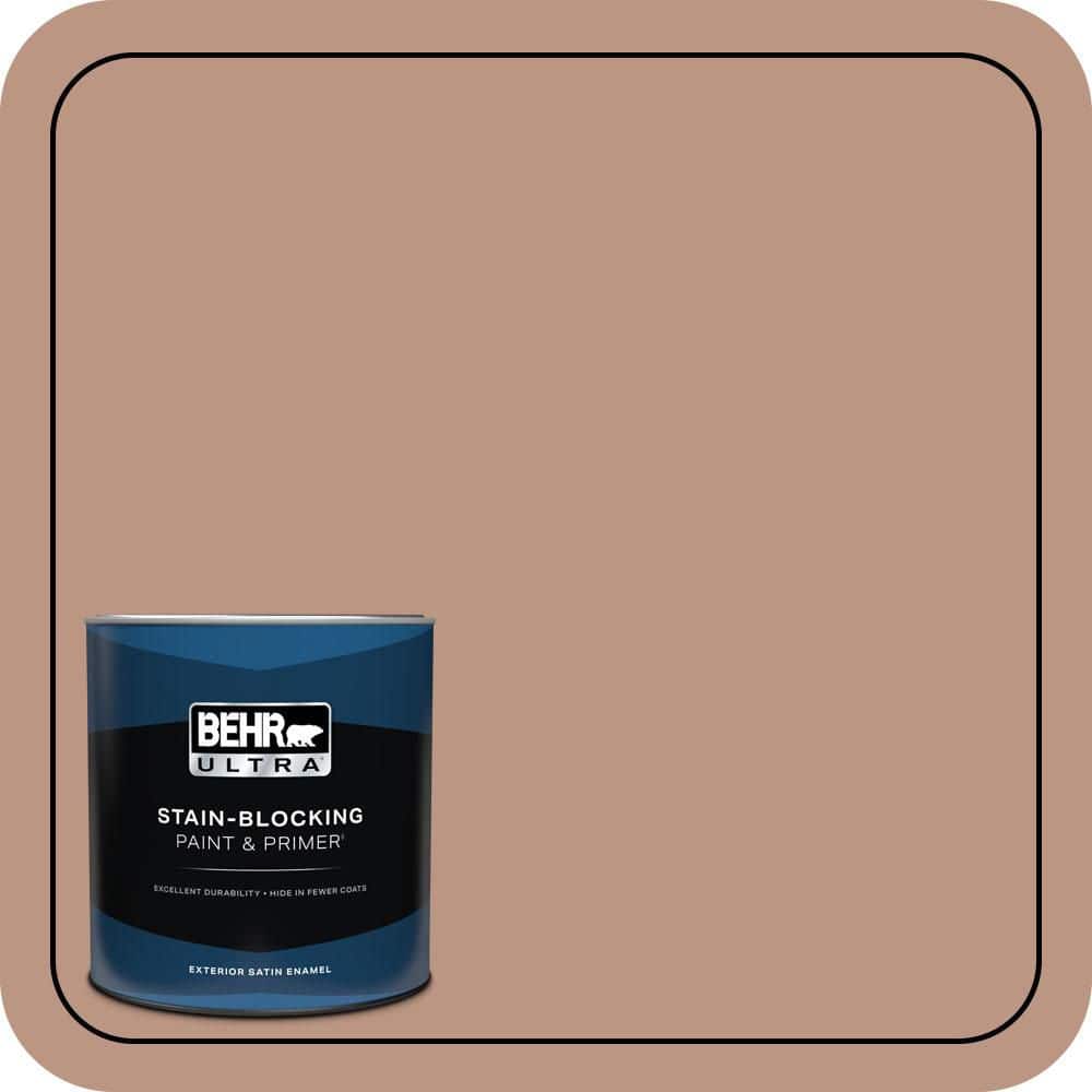 BEHR ULTRA 1 qt. #S190-4 Spiced Brandy Satin Enamel Exterior Paint & Primer (1)