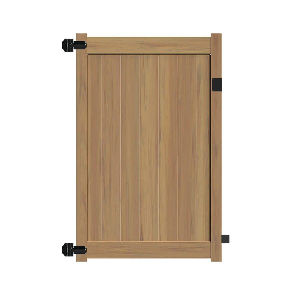 Barrette Outdoor Living 4 ft. W x 6 ft. H Washington Cypress Vinyl Un-Assembled Fence Gate (1)