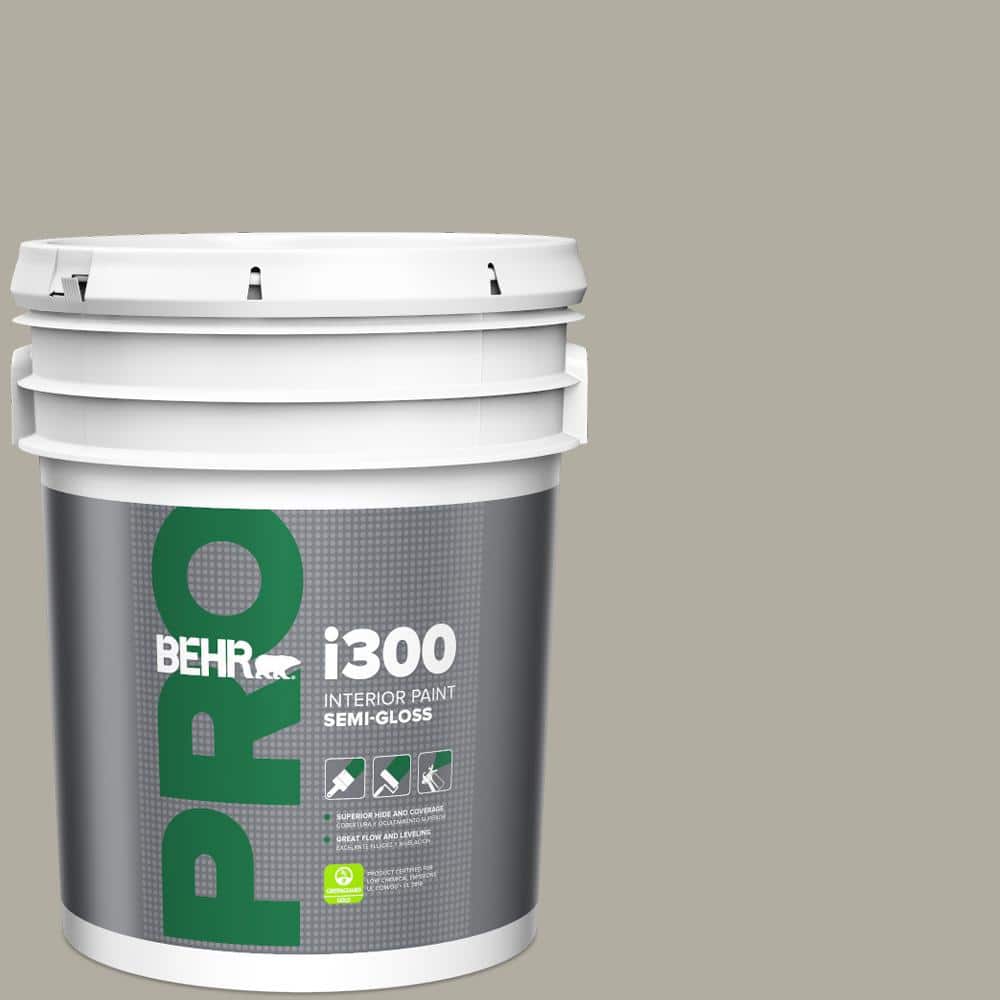 BEHR PRO 5 gal. #PPU25-06 Wells Gray Semi-Gloss Interior Paint