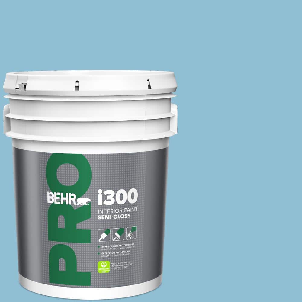 BEHR PRO 5 gal. #M490-3 Speedboat Semi-Gloss Interior Paint