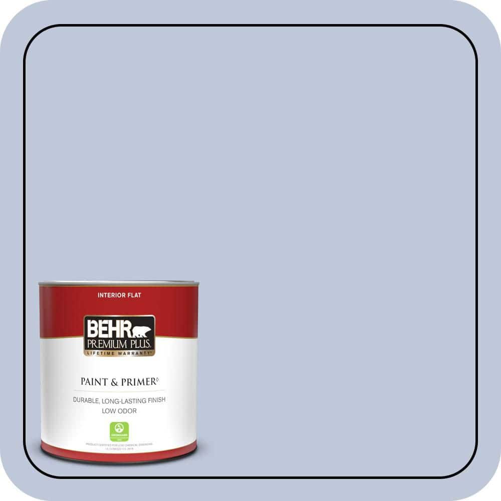 BEHR PREMIUM PLUS 1 qt. #MQ3-62 Dancing Mist Flat Low Odor Interior Paint & Primer