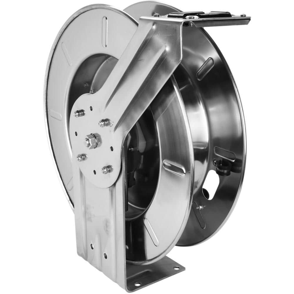 Milton 1/2 in. NPT Hose Capacity 25 ft., 35 ft., and 50 ft. 300 PSI Stainless Steel Hose Reel Retractable (1)