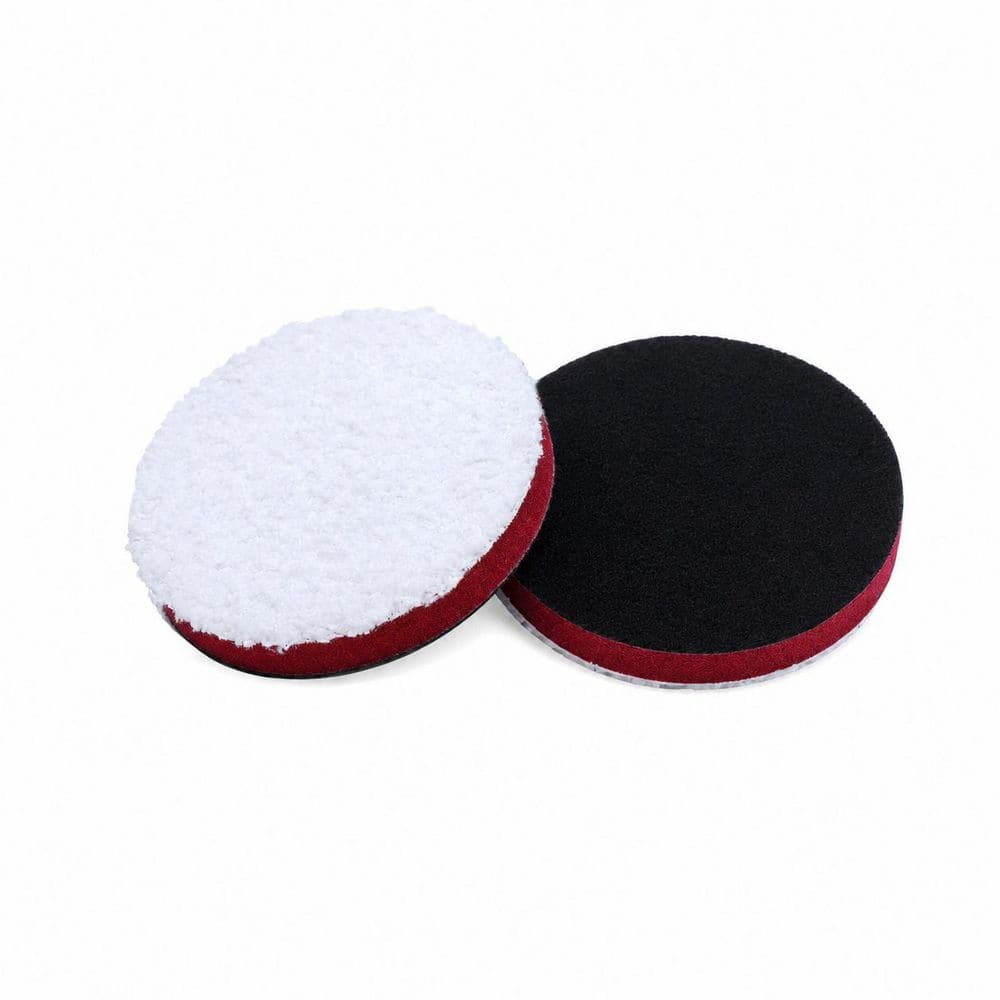 LAIFUCAM 3 Inch Microfiber Cutting Pads Heavy Cut Buffing Pads with Aggressive Surface for DA Rotary Polishers 2 Pack