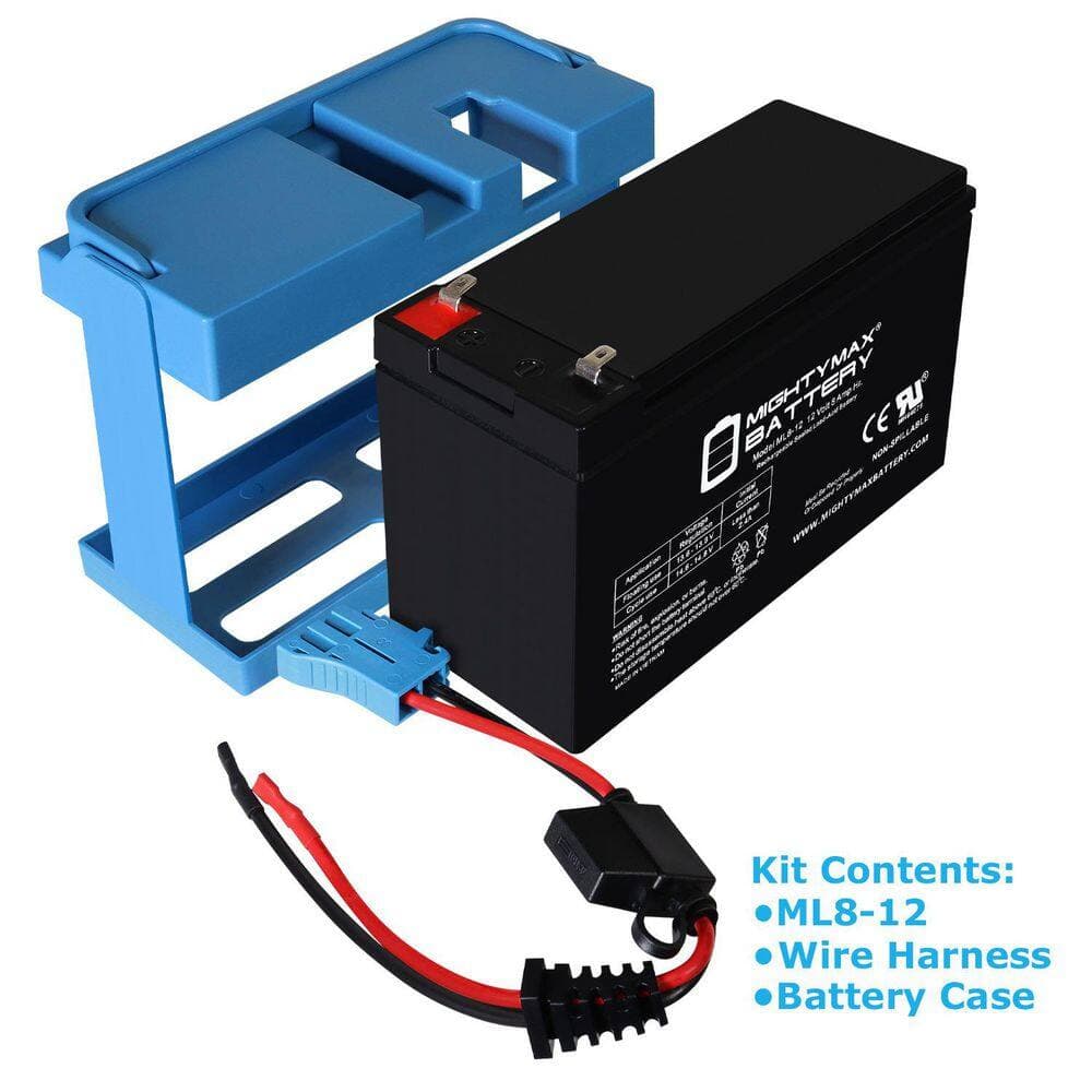 MIGHTY MAX BATTERY 12V, 8Ah, Replacement Battery Compatible with Peg Perego Hypercross Children Ride on Car (2)