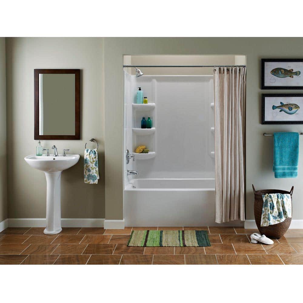 American Standard Cadet 6 in. Pedestal Sink Basin with 8 in. Faucet Centers in White (2)