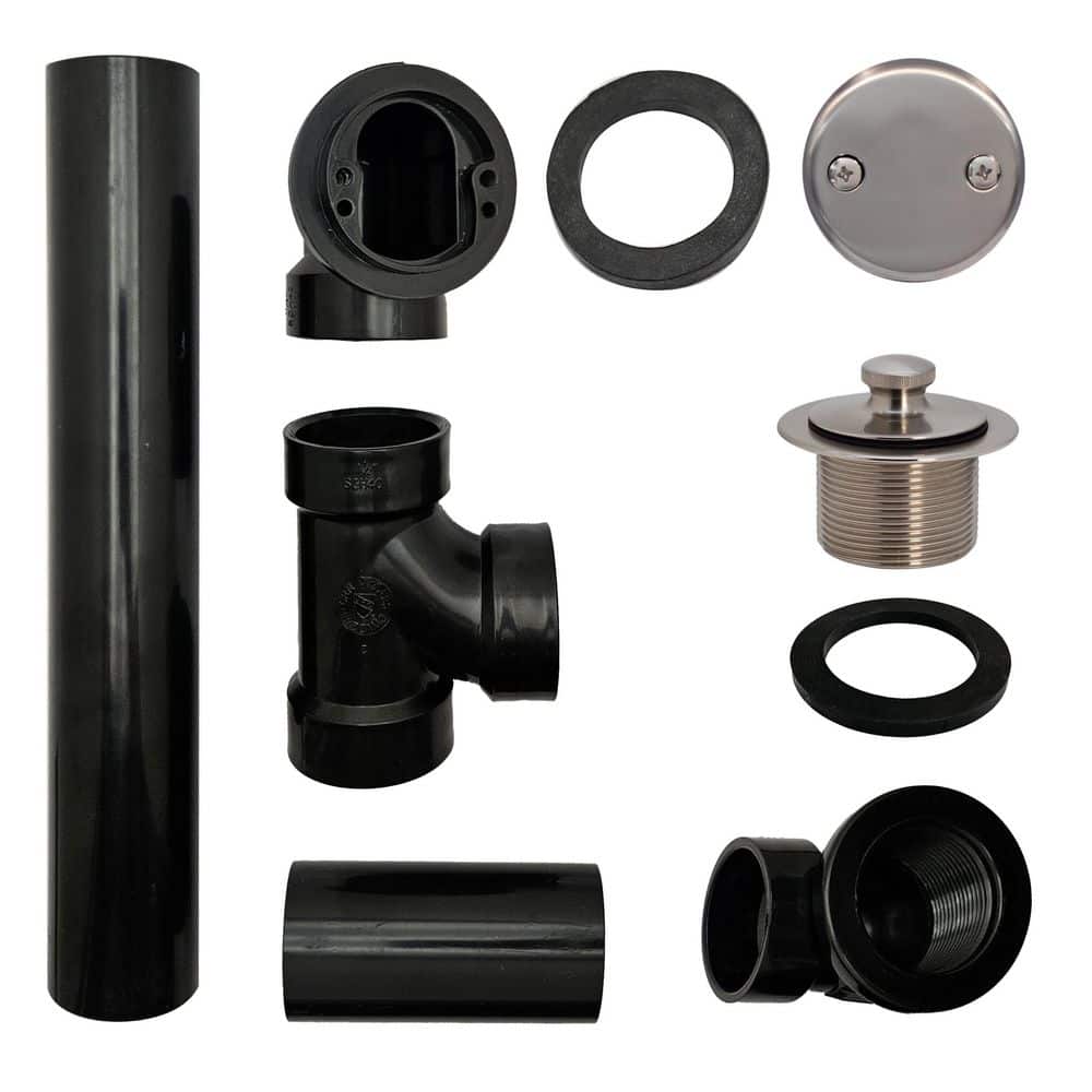 Westbrass 1-1/2 in. ABS Bath Waste with 1-Hole Top Elbow (2)
