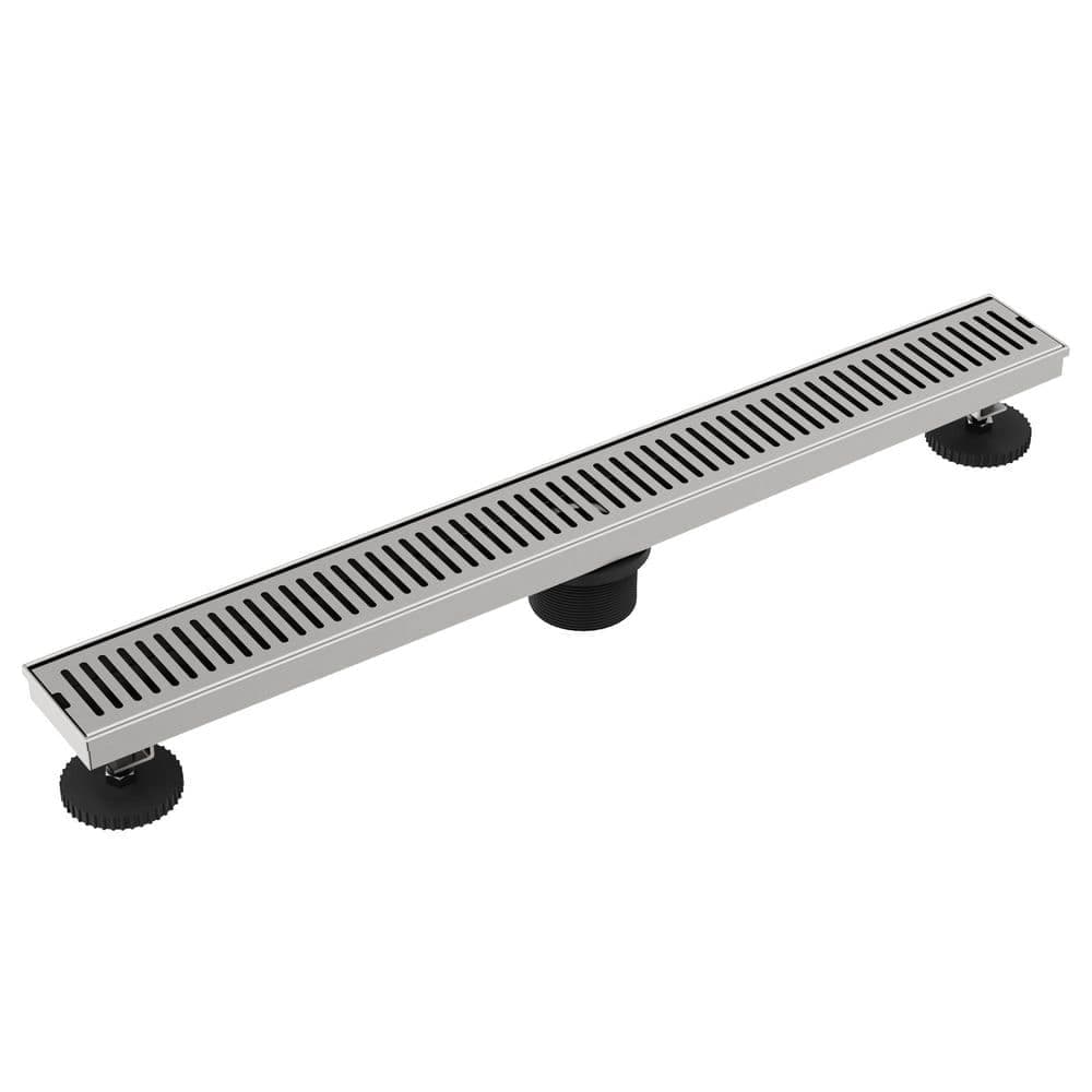 VIGO Elan 24 in. Linear Shower Drain in Brushed Nickel
