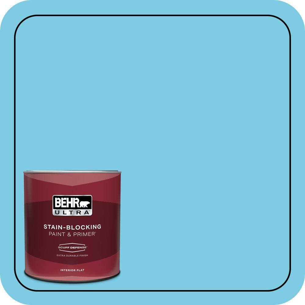 BEHR ULTRA 1 qt. #P490-3 Big Chill Extra Durable Flat Interior Paint & Primer (1)