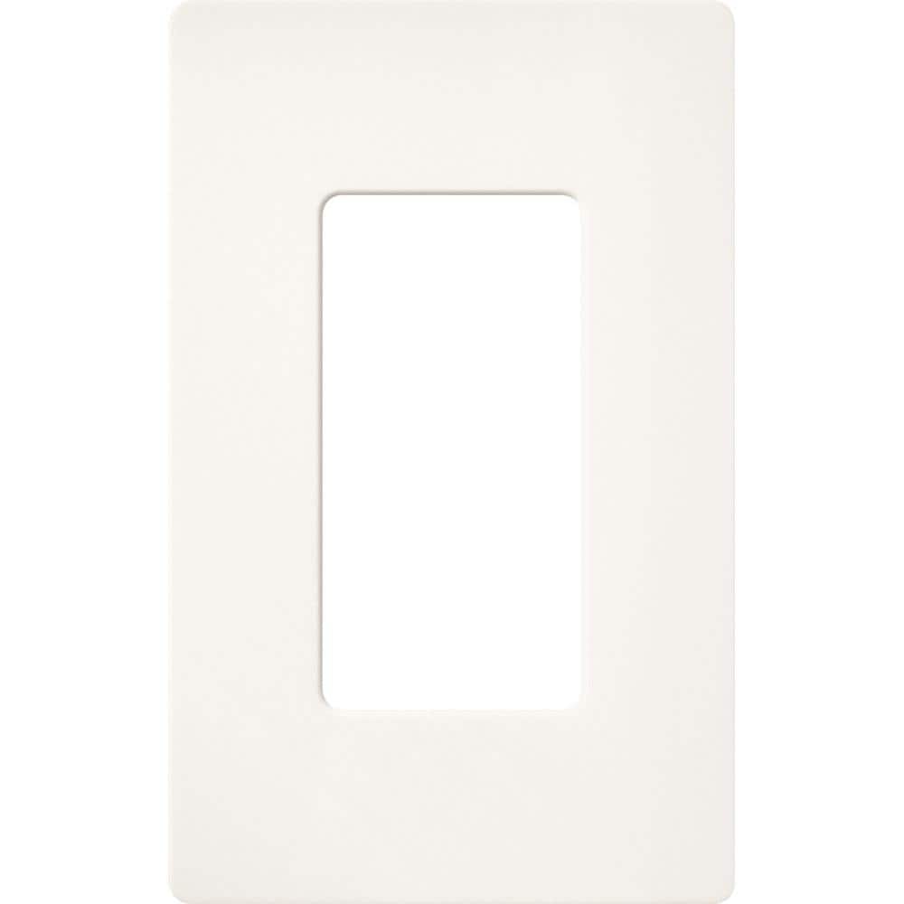 Lutron Claro 1 Gang Wall Plate for Decorator/Rocker Switches, Satin, Brilliant White (SC-1-BW) (1-Pack)