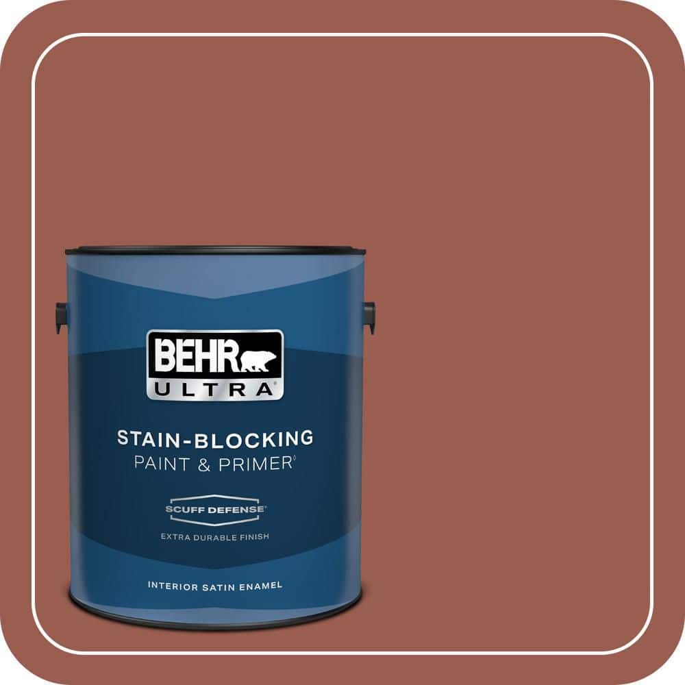 BEHR ULTRA 1 gal. #S160-6 Red Potato Extra Durable Satin Enamel Interior Paint & Primer