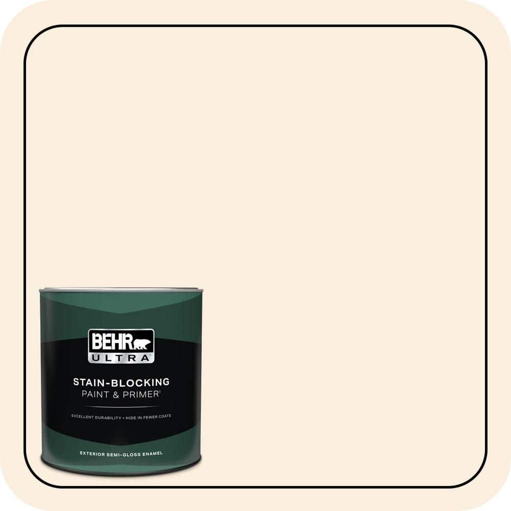 BEHR ULTRA 1 qt. #PWN-24 Soft Gossamer Semi-Gloss Enamel Exterior Paint & Primer