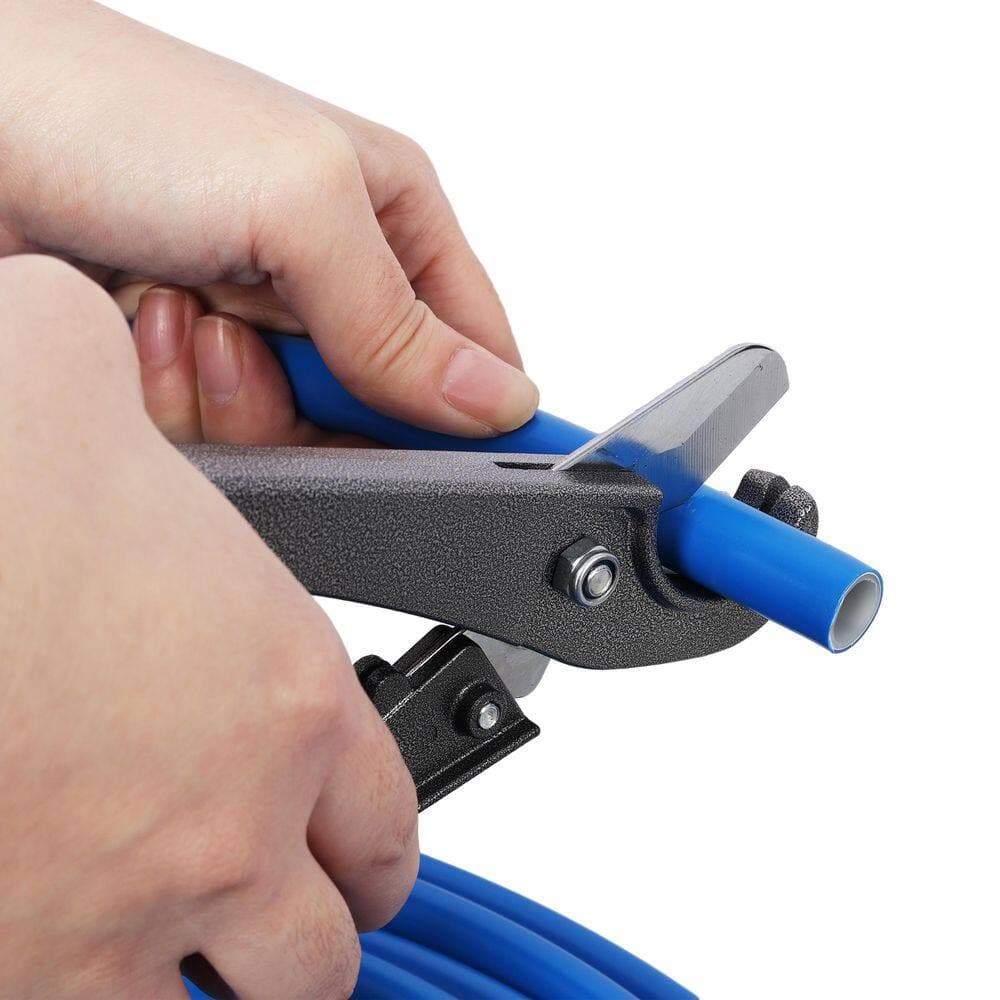 WRIGHTMASTER 1/2in. x 200ft Air Compressor Piping, High Quality PEX-AL-PEX Tubing,Air Hose Kit Air Compressor Accessories,Blue Tubing (3)