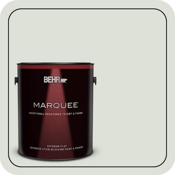 BEHR MARQUEE 1 gal. #N390-1 Light Mist Flat Exterior Paint & Primer (2)