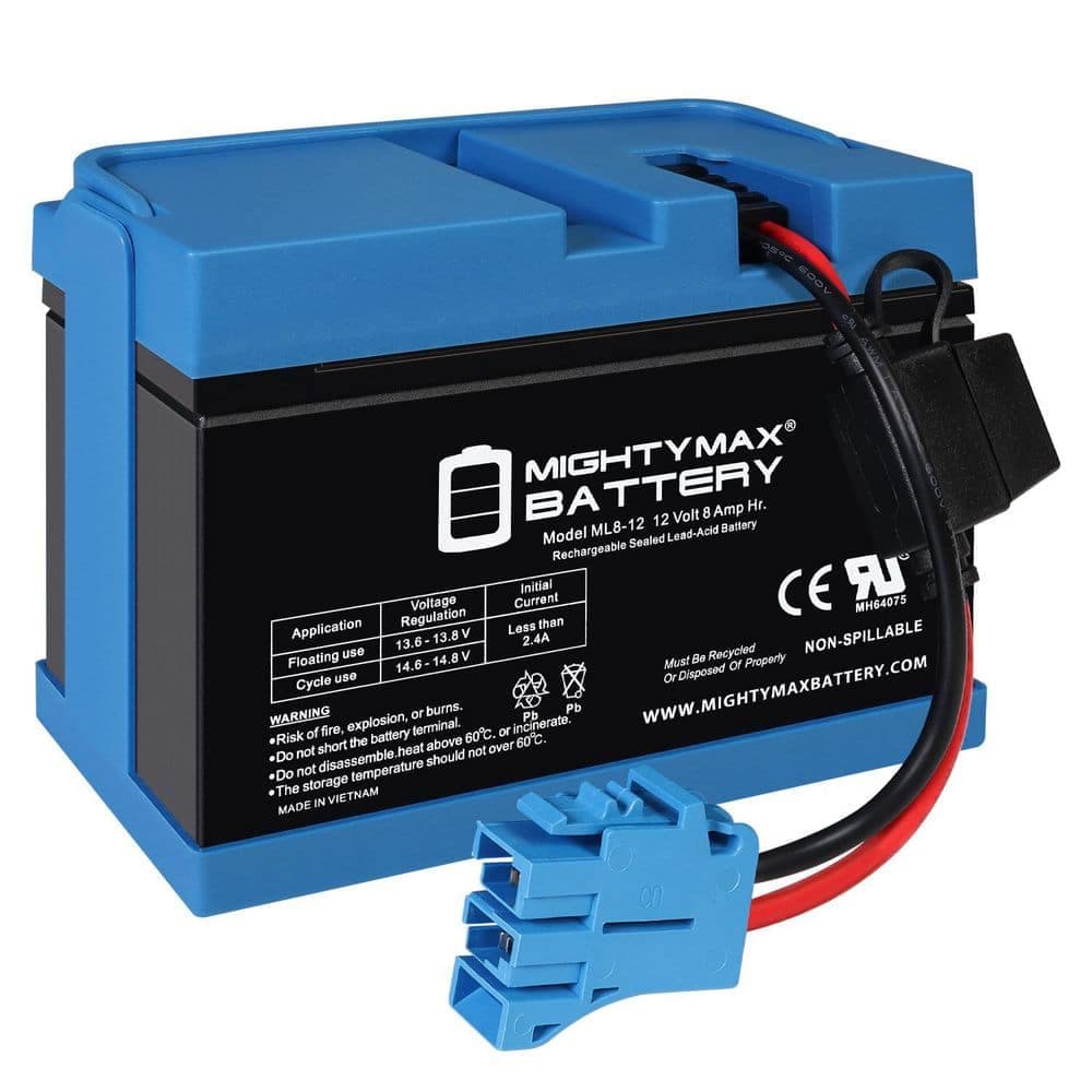 MIGHTY MAX BATTERY 12V, 8Ah, Replacement Battery Compatible with Peg Perego Hypercross Children Ride on Car (1)