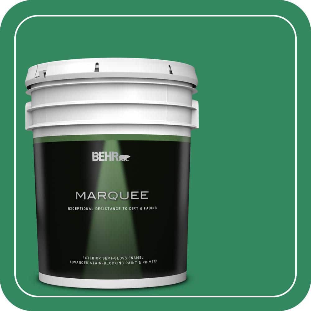 BEHR MARQUEE 5 gal. #P420-6 Exquisite Emerald Semi-Gloss Enamel Exterior Paint & Primer