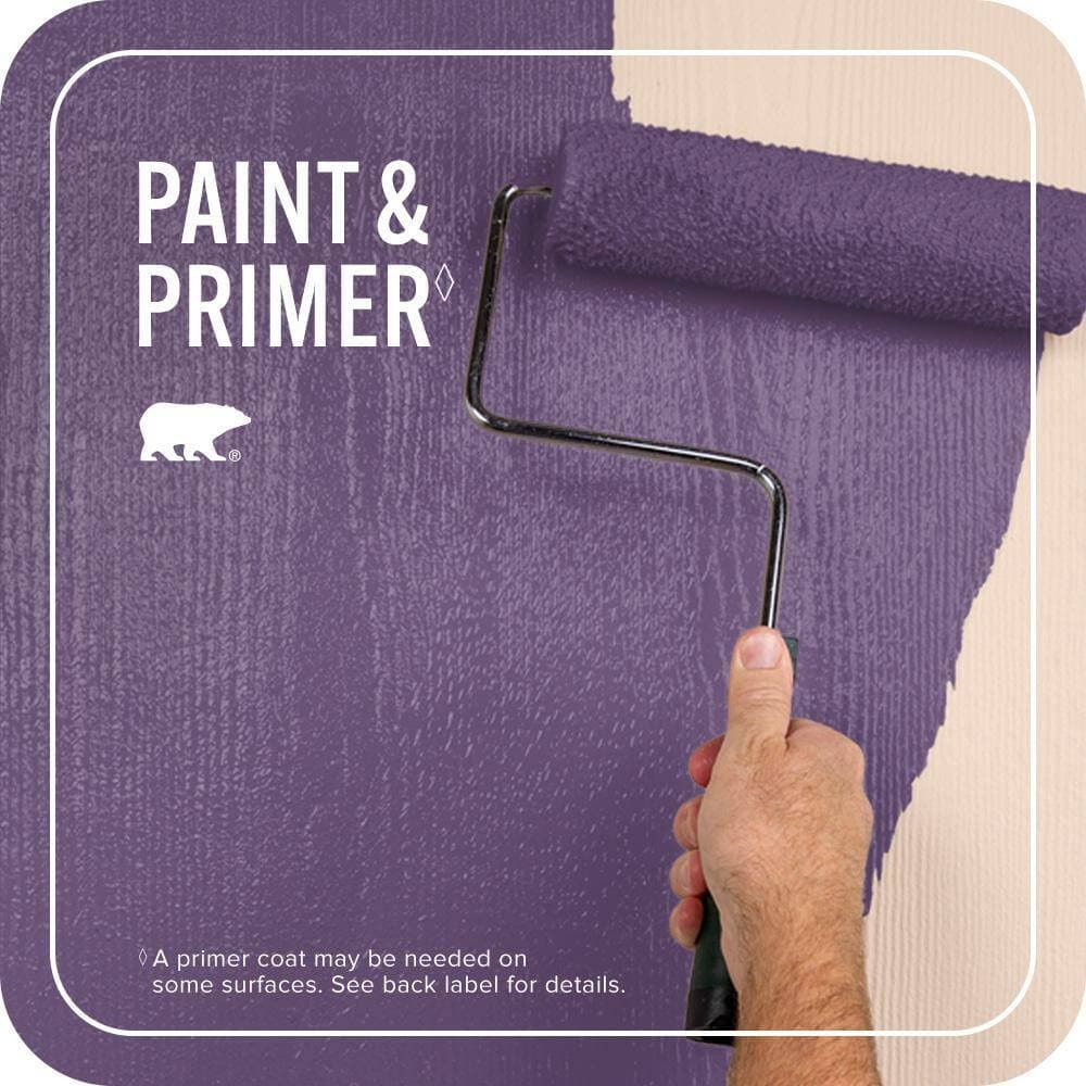 BEHR PREMIUM PLUS 5 gal. #660B-7 Exotic Purple Satin Enamel Exterior Paint & Primer (3)