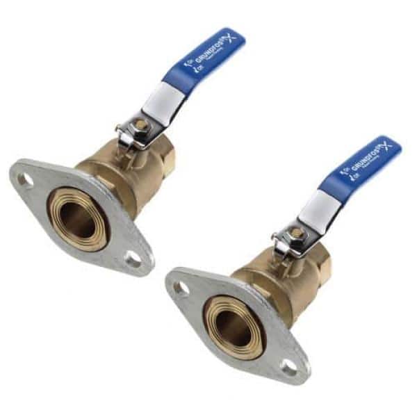Grundfos 1 in. Threaded Bronze No Lead Dielectric Isolaion Valve ( 2 Pack) (3)