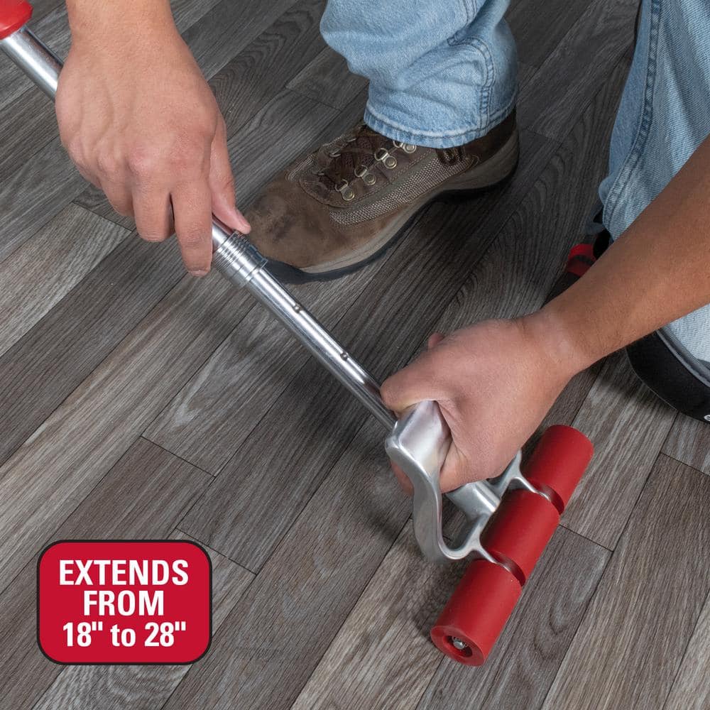 ROBERTS 7.5 in. W x 1.5 in. D Power-Lok Extendible Sheet Vinyl VCT and Linoleum Flooring Roller with Adjustable Handle (4)