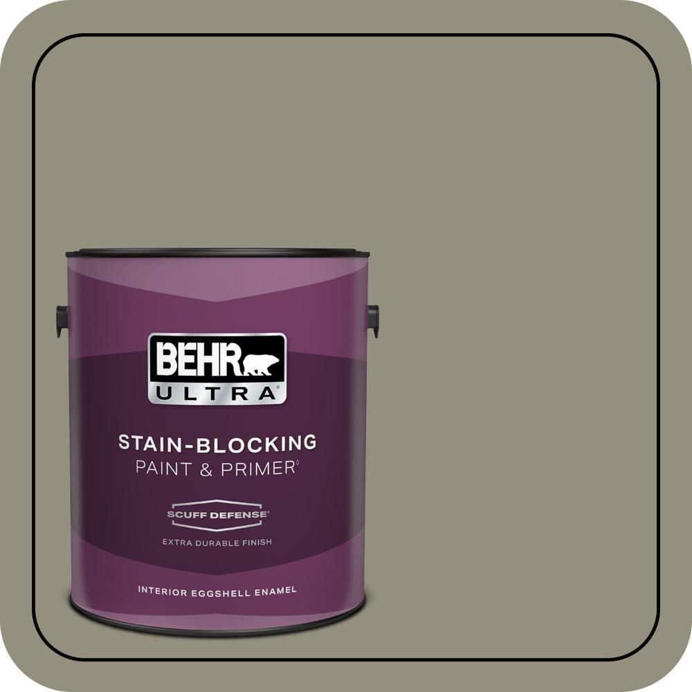 BEHR ULTRA 1 gal. #N350-5 Muted Sage Extra Durable Eggshell Enamel Interior Paint & Primer