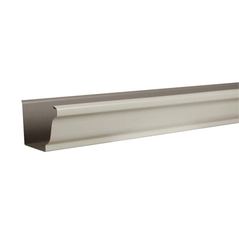 Amerimax 6 in. x 10 ft. Bone Linen Aluminum K-Style Gutter