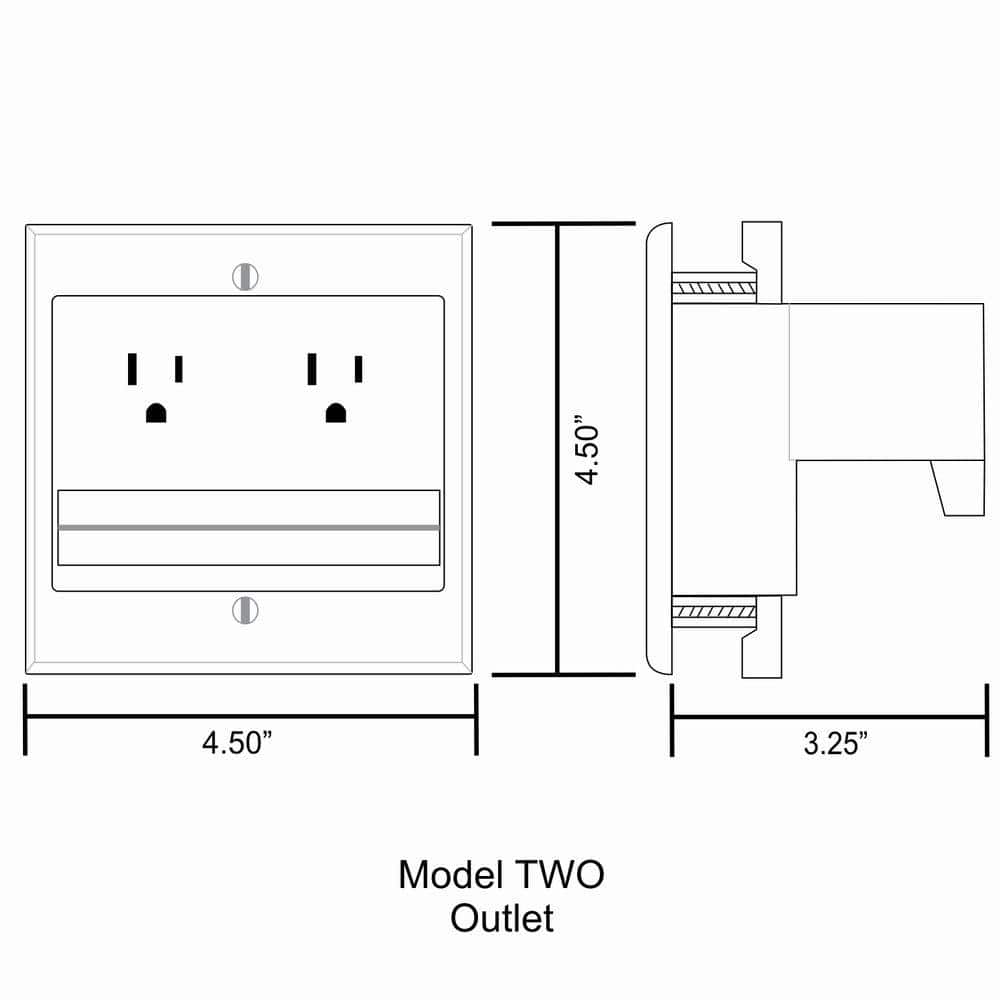 PowerBridge White 2-Gang Audio/Video Wall Plate (3)