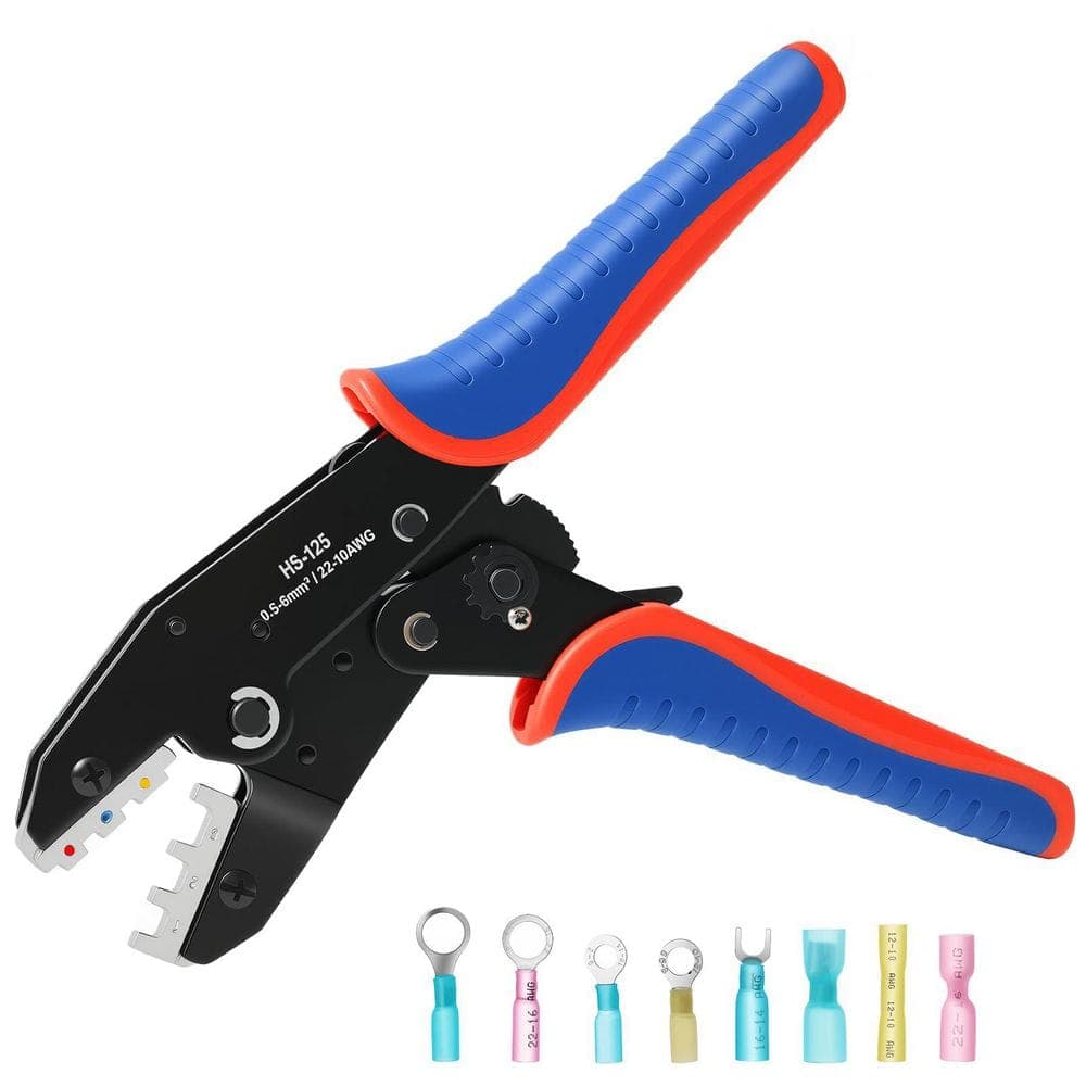 Unbranded Ratchet Wire Crimping Tool with Non-Slip Handle and Release Lever for Open Barrel Terminal Connectors, 1 Piece (2)