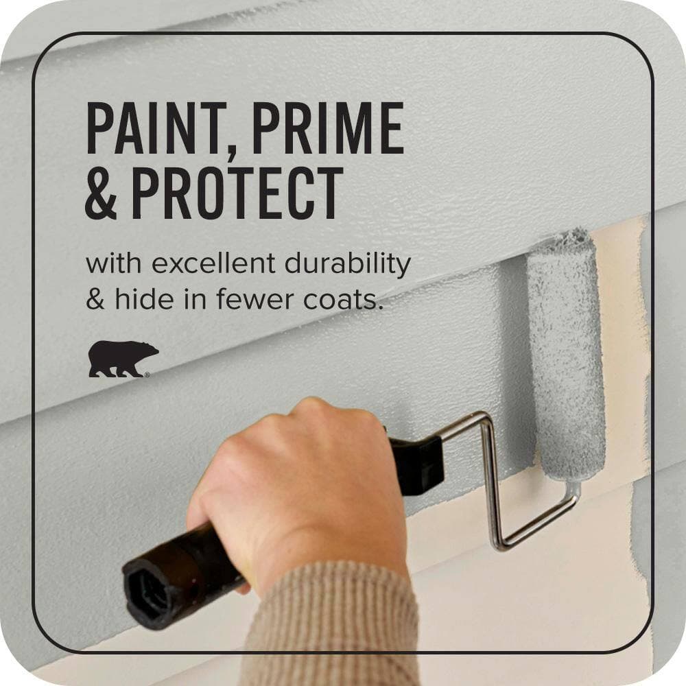 BEHR ULTRA 1 qt. #N380-3 Weathered Moss Satin Enamel Exterior Paint & Primer (3)