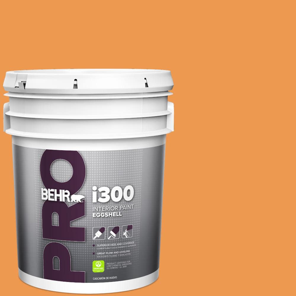 BEHR PRO 5 gal. #270B-6 Autumn Orange Eggshell Interior Paint