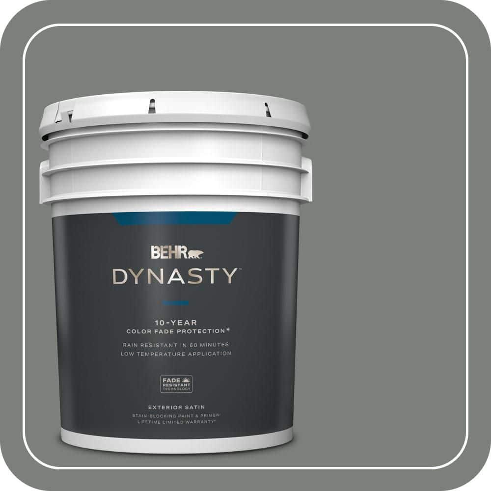 BEHR DYNASTY 5 gal. #MQ6-20 Coastal Storm Satin Enamel Exterior Stain-Blocking Paint & Primer
