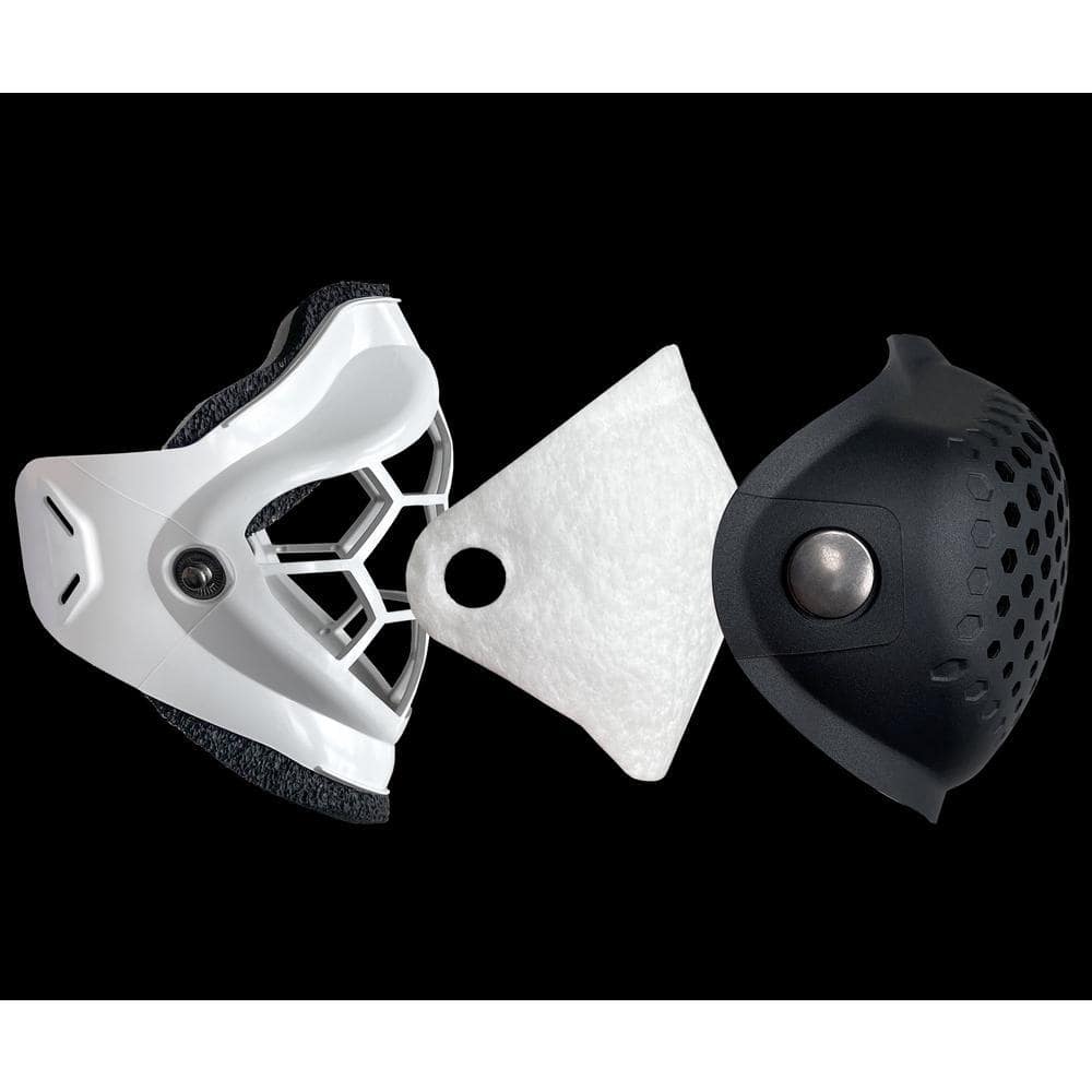 MAKANA Face Mask - Medium Grey with White Cap and Two Filters (2)