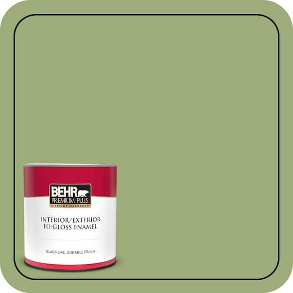 BEHR PREMIUM PLUS #BIC-12 Siamese Green Enamel Interior/Exterior Paint & Primer Color Sample (2)