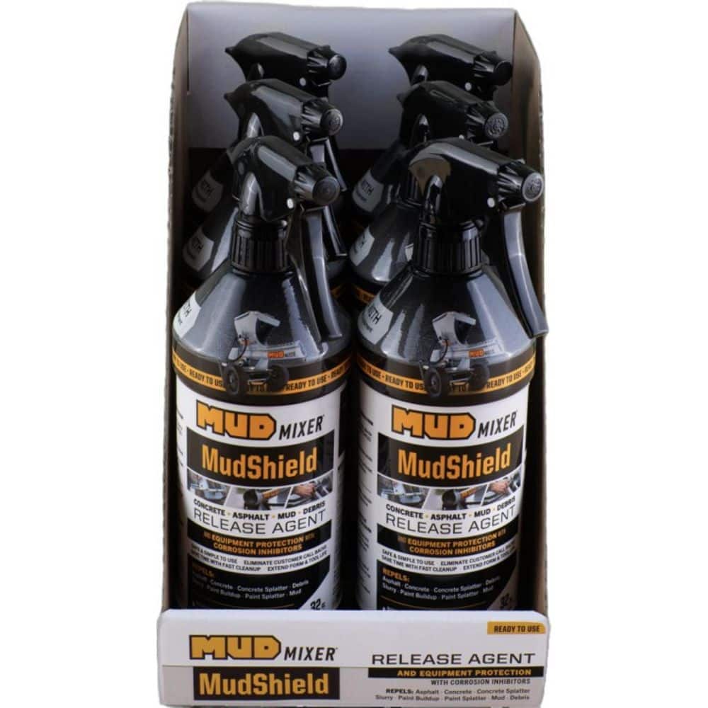 MUDMIXER MudShield 32 oz. Water-Based Concrete Release and Equipment Protectant Spray (6-Pack) (1)
