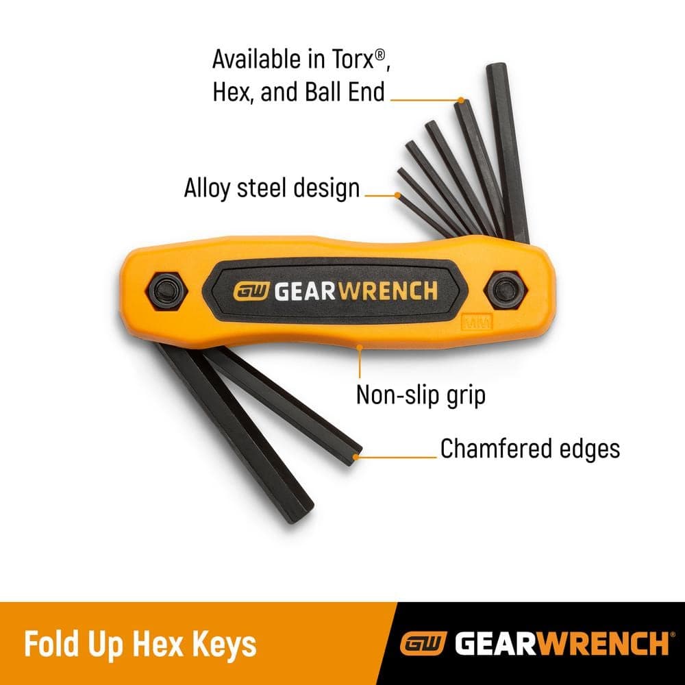 GEARWRENCH SAE, Metric, & Torx Folding Hex Key Set (25-Piece) (2)