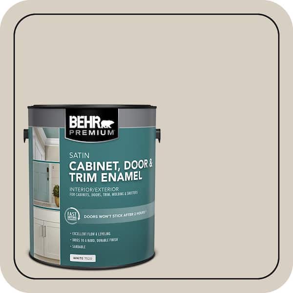 BEHR PREMIUM 1 gal. #BWC-24 Mocha Light Satin Enamel Interior/Exterior Cabinet, Door & Trim Paint (2)