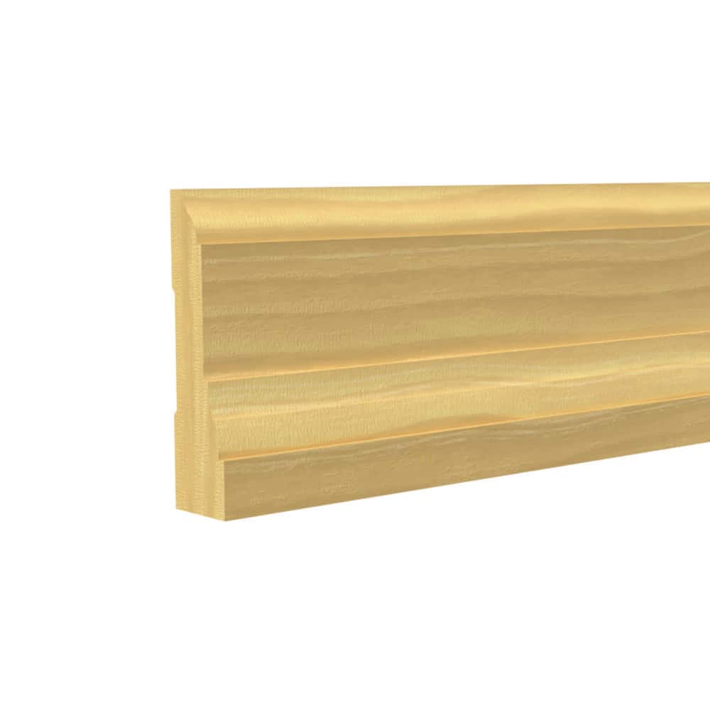 HOUSE OF FARA 11/16 in. D x 2-1/4 in. W x 84 in. L Unfinished Pine Wood Casing Drip Cap Moulding (1)
