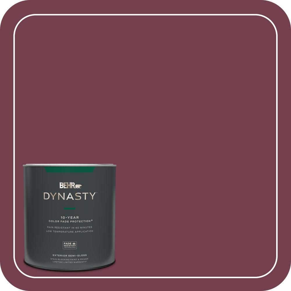 BEHR DYNASTY 1 qt. #T11-4 Blood Rose Semi-Gloss Exterior Stain-Blocking Paint & Primer
