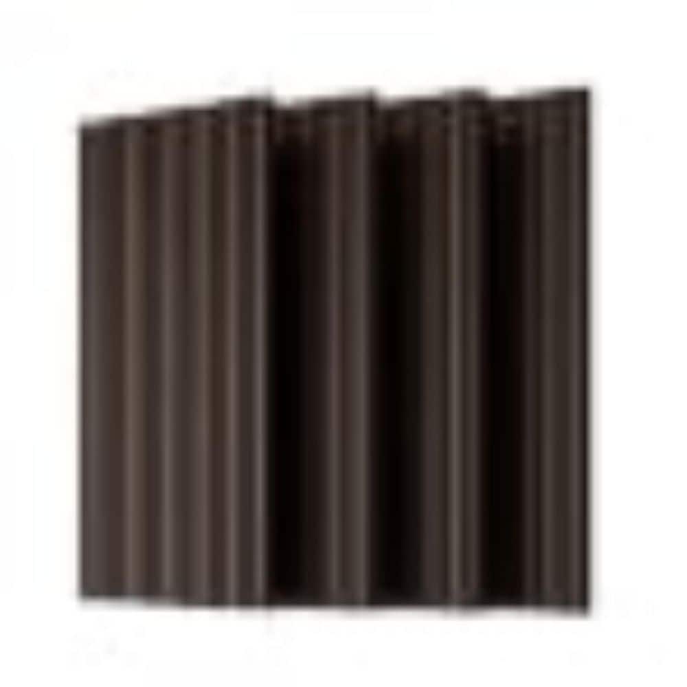 Unbranded 0.86 in. x 2 ft. x 3.75 ft. Dark Walnut Wood Slat Acoustic Panels-3D Fluted Sound Absorbing Panel (4-Pack)