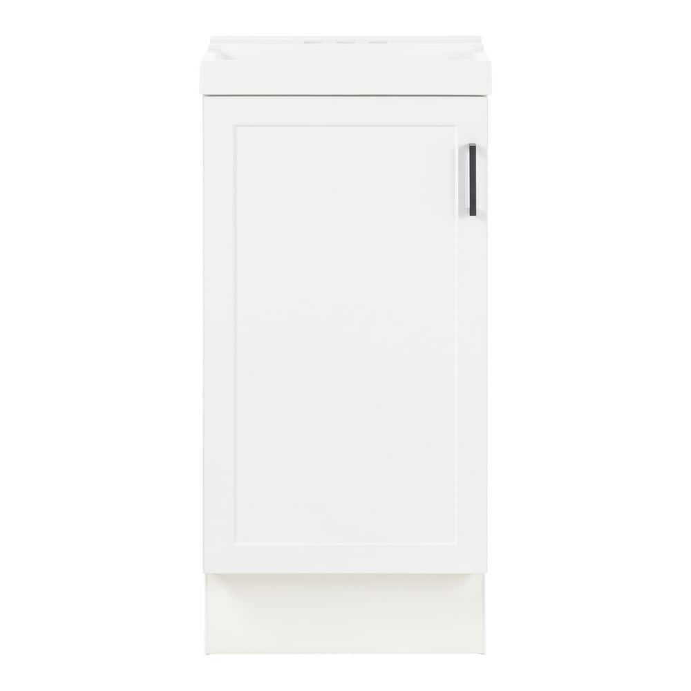 Glacier Bay Penlee 17 in. Single Sink White Freestanding Bath Vanity with White Cultured Marble Top (Assembled) (3)