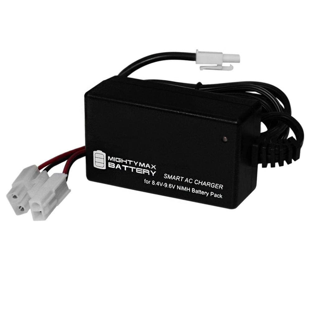 MIGHTY MAX BATTERY 9.6V 2000mAh NiMH BATTERY FOR EZTEC CUTTING EDGE RC BOAT + SMART CHARGER (2)