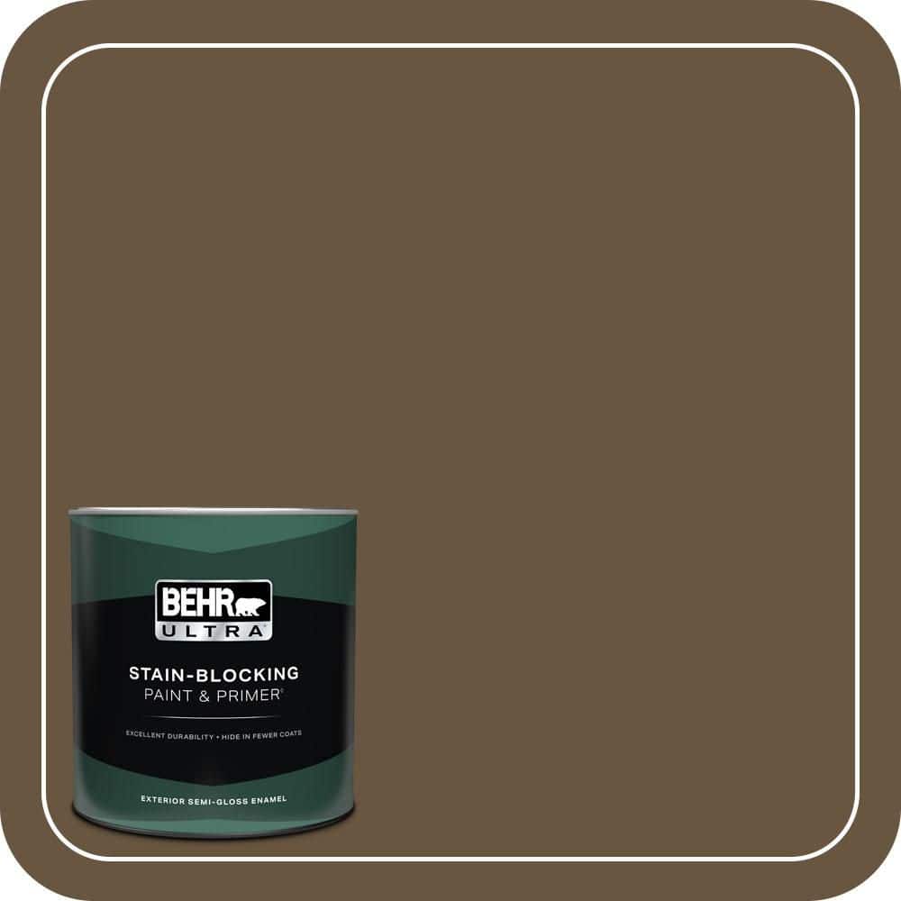 BEHR ULTRA 1 qt. #S-H-700 Burley Wood Semi-Gloss Enamel Exterior Paint & Primer