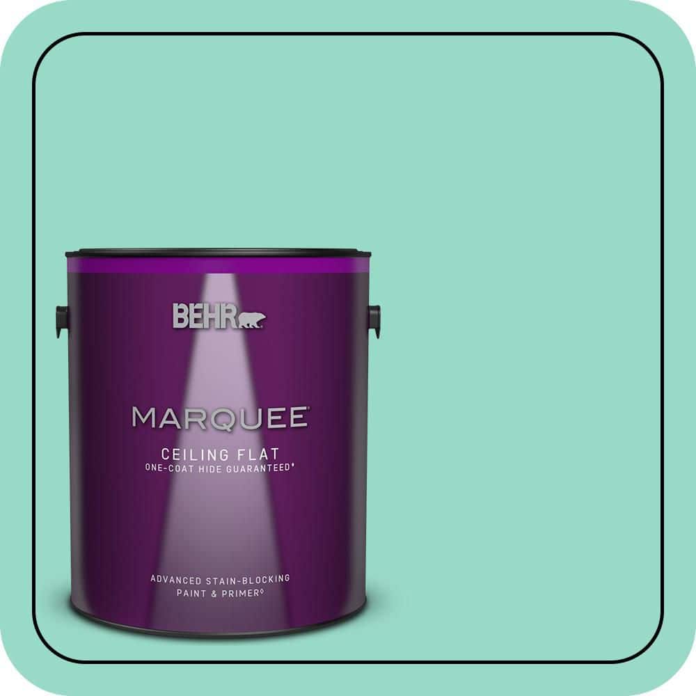 BEHR MARQUEE 1 gal. #MQ4-17 Pageant Green One-Coat Hide Ceiling Flat Interior Paint & Primer
