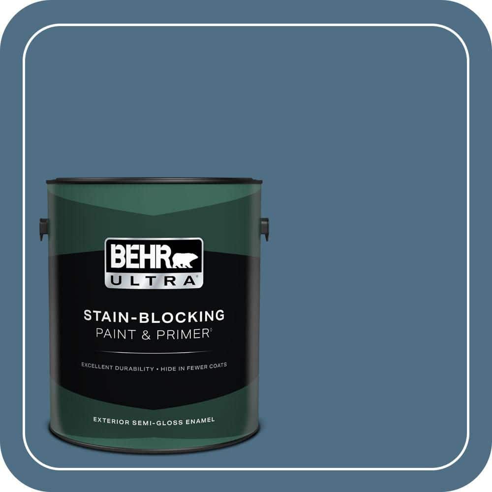 BEHR ULTRA 1 gal. #S500-6 Shipyard Semi-Gloss Enamel Exterior Paint & Primer