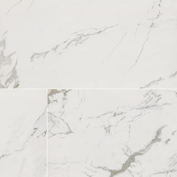 Home Decorators Collection Carrara 24 in. x 48 in. Polished Porcelain Floor and Wall Tile (8 sq. ft./Each)