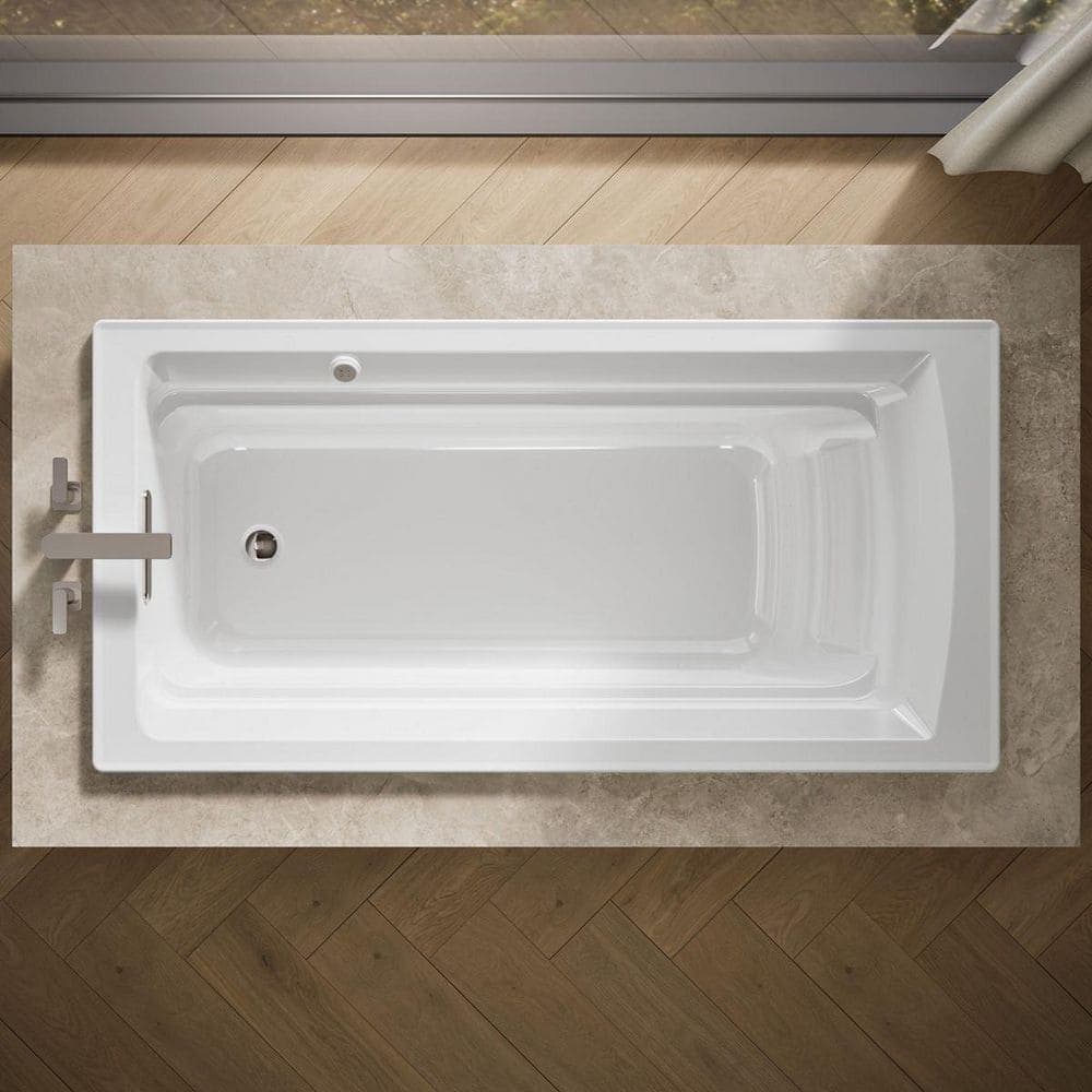KOHLER Archer 72 in. Rectangular Drop-in Air Bath Bathtub in White (3)