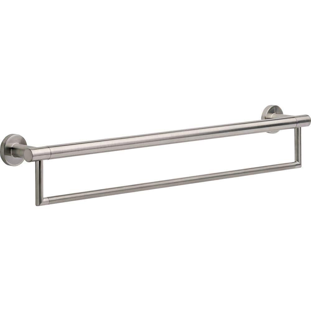 Delta Contemporary Wall Mount Towel Bar with ADA Compliant Bathroom Balance Assist Bar