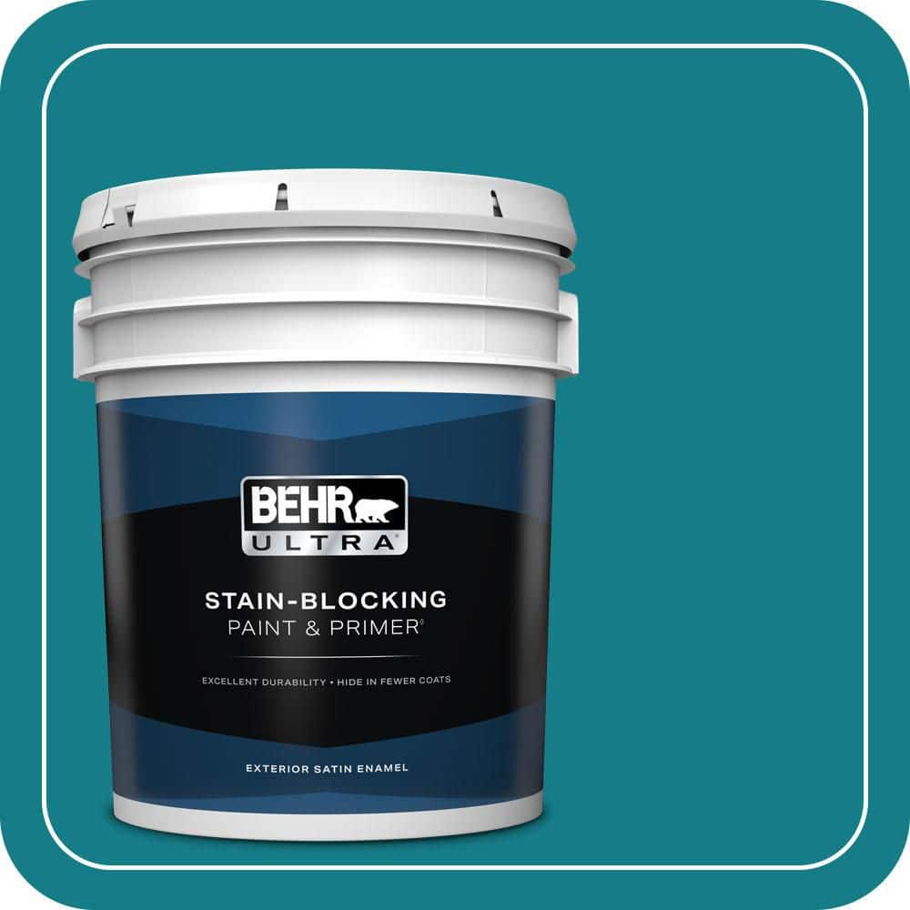 BEHR ULTRA 5 gal. #PPU13-01 Caribe Satin Enamel Exterior Paint & Primer