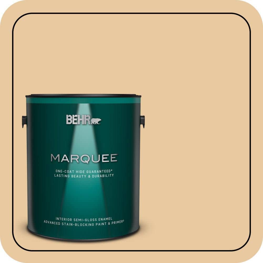 BEHR MARQUEE 1 gal. #PPU4-15 Jasper Cane Semi-Gloss Enamel Interior Paint & Primer