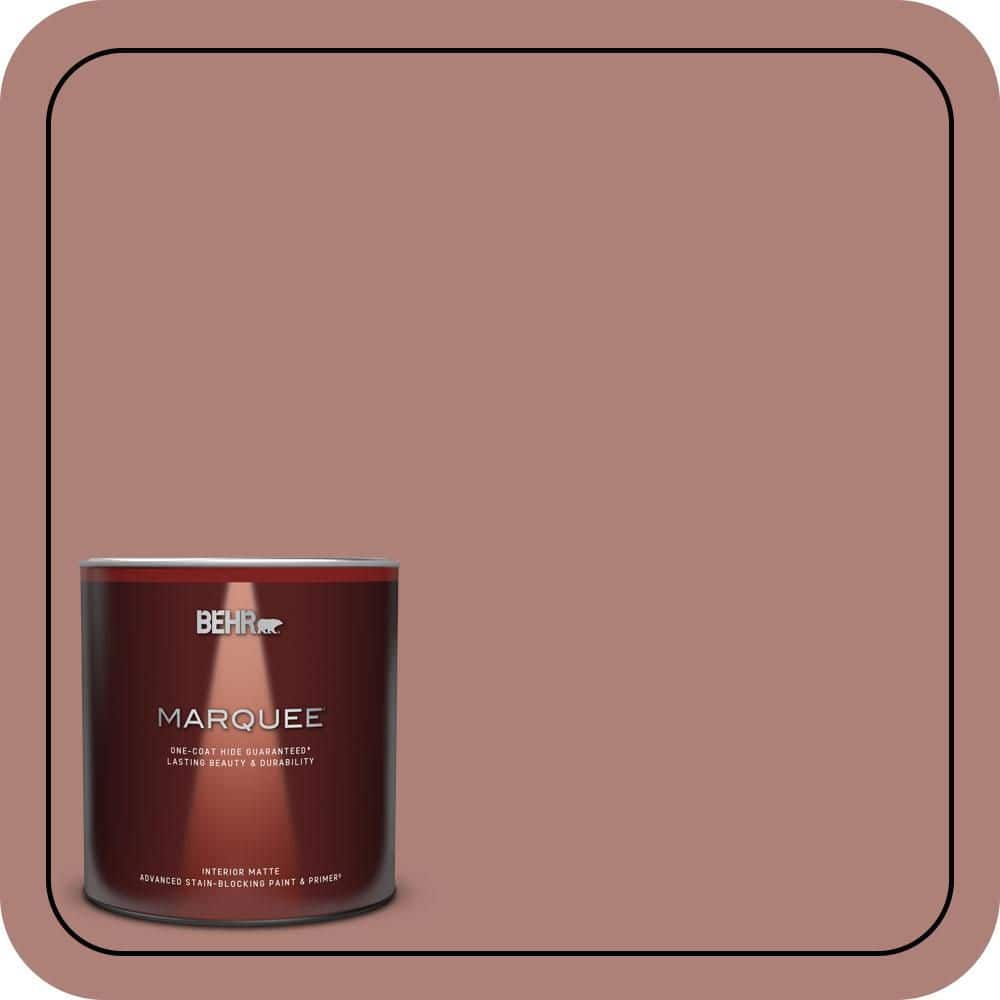 BEHR MARQUEE 1 qt. #S170-5 Smoke Bush Rose One-Coat Hide Matte Interior Paint & Primer