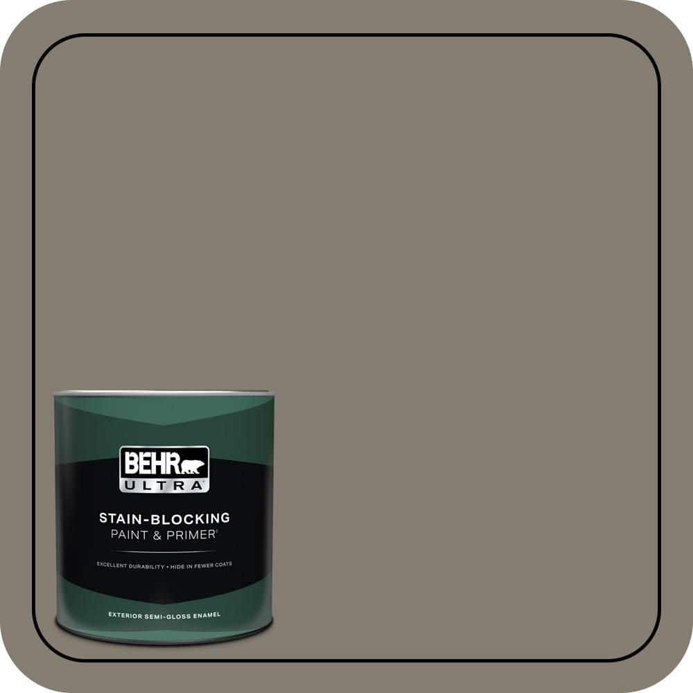 BEHR ULTRA 1 qt. #MQ2-53 Smoky Trout Semi-Gloss Enamel Exterior Paint & Primer